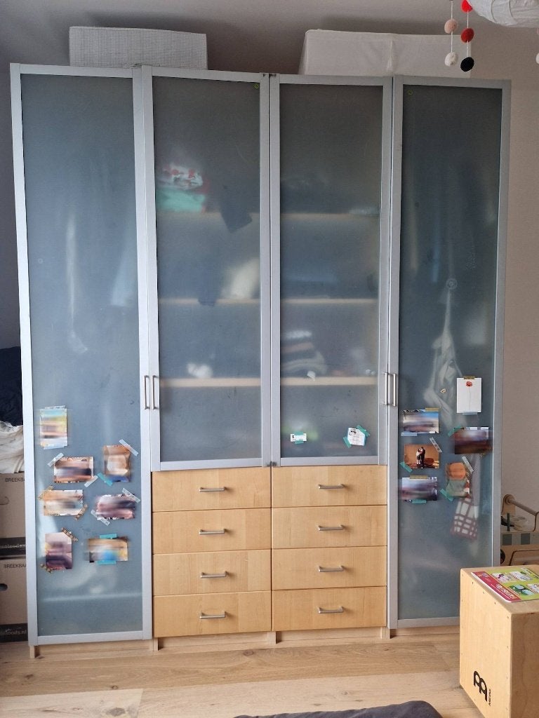Ikea kledingkast, Huis en Inrichting, Kasten | Kledingkasten, Gebruikt, 200 cm of meer, 200 cm of meer, 50 tot 75 cm, Met lade(s)