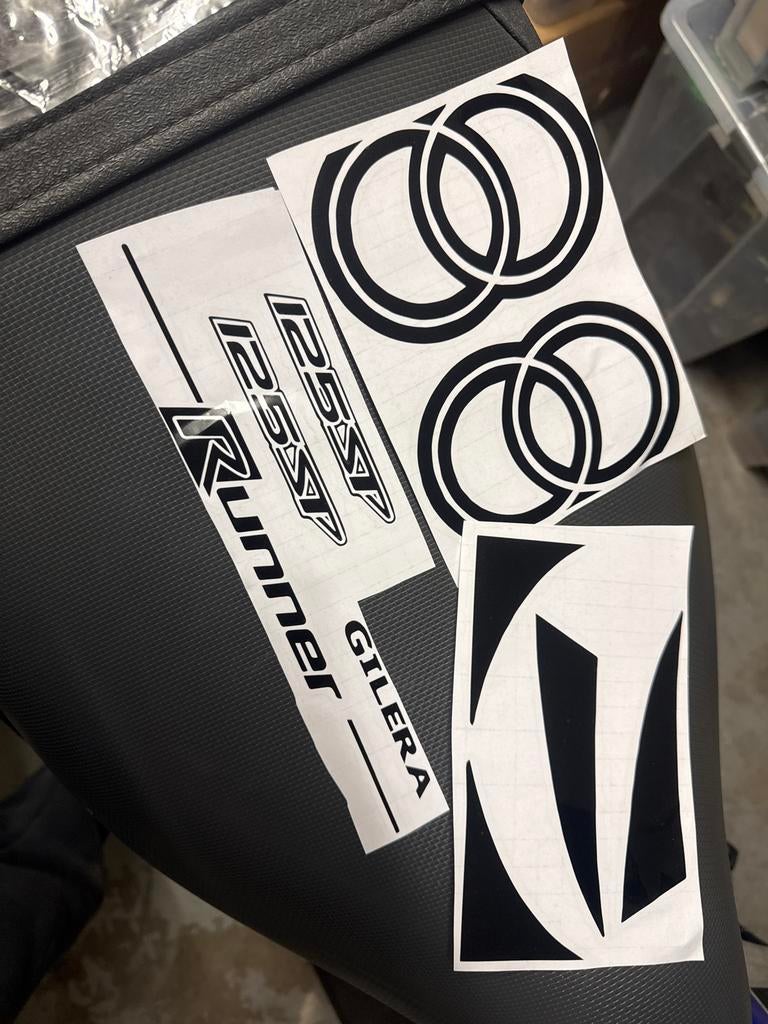 Gilera Runner Sticker Set - Zwart, Ophalen of Verzenden