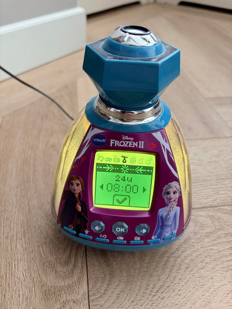 Vtech Frozen II wekker met projector, Kinderen en Baby's, Speelgoed | Vtech, Gebruikt, 2 tot 4 jaar, Ophalen of Verzenden