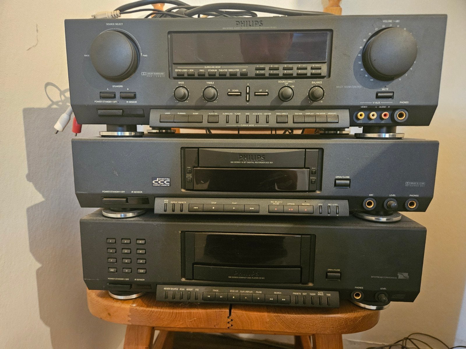Philips 900 serie complete set: FR951 receiver, CD931, DCC95, Audio, Tv en Foto, Ophalen, Zo goed als nieuw, Cd-speler, Philips