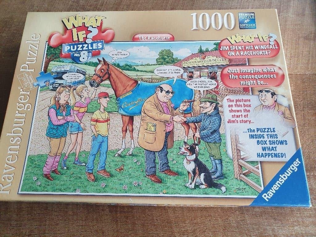What if puzzel Ravensburger The Racehorse, Ophalen of Verzenden, 500 t/m 1500 stukjes, Zo goed als nieuw, Legpuzzel