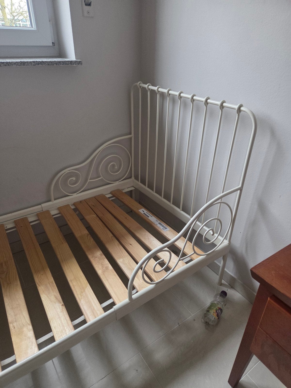IKEA bed met lattenbodem 80x200, Huis en Inrichting, Slaapkamer | Bedden, Ophalen, Gebruikt, Eenpersoons, Wit