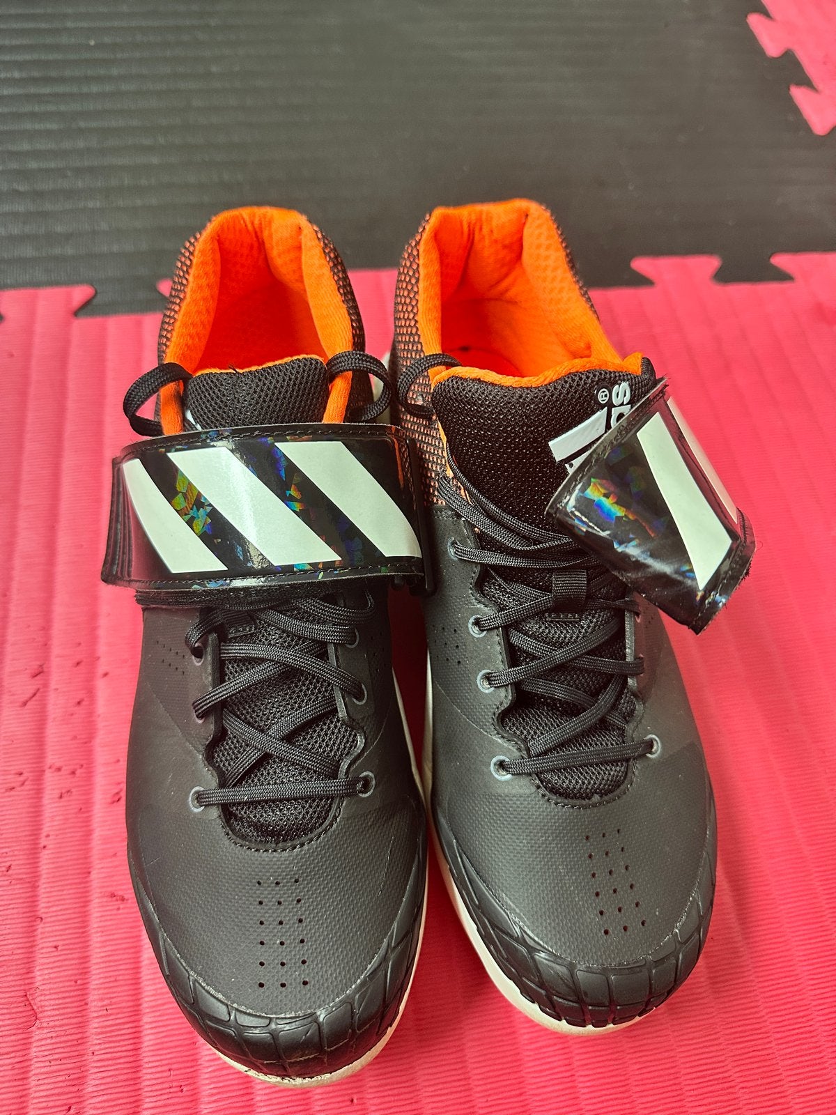 Adidas Adizero Spikes - Maat 44 - Zwart/Oranje, Adidas, Gebruikt, Ophalen of Verzenden, Spikes