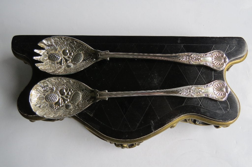 Antiek Engels slabestek, Kings pattern verzilverd, Ophalen of Verzenden