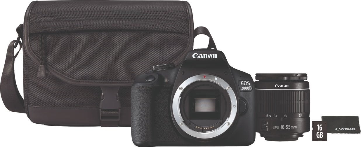 Canon EOS 2000D + 18-55mm lens, tas en 16GB kaart, Ophalen, Spiegelreflex, Canon, Zo goed als nieuw