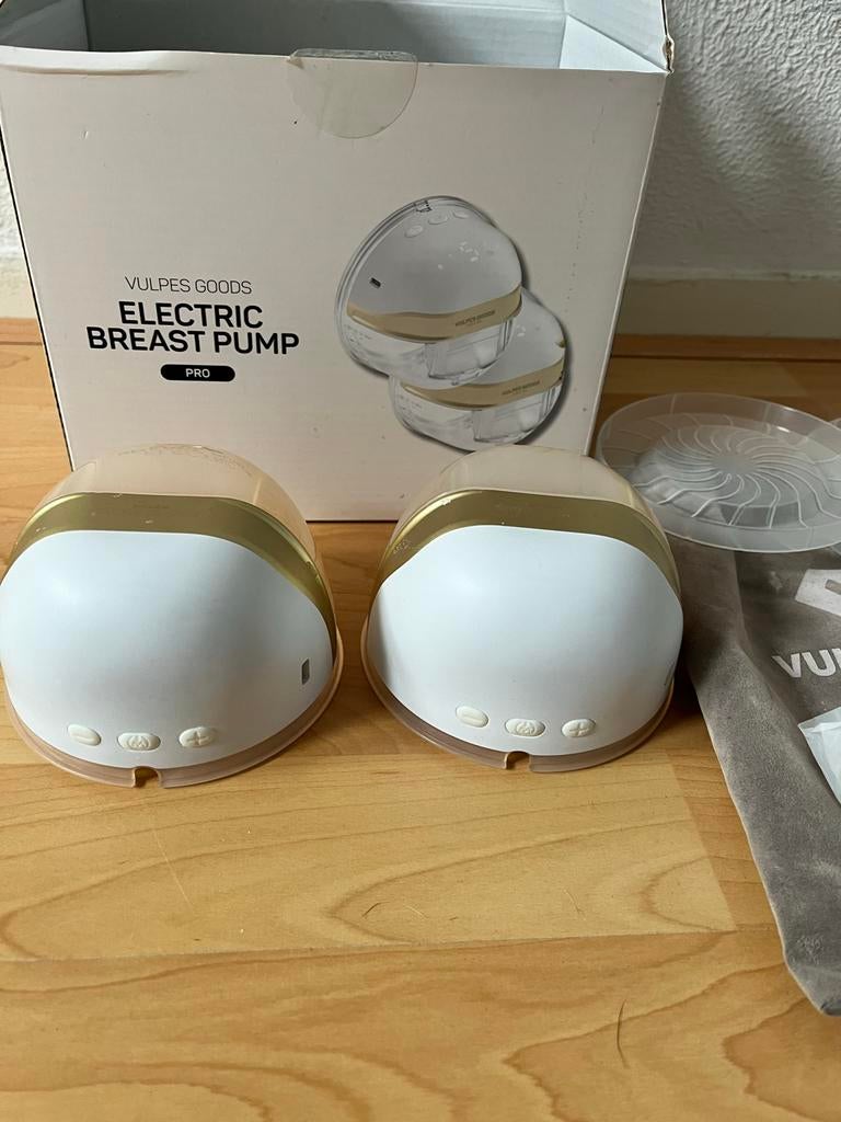 Vulpes Goods Elektrische Borstkolf Pro met accessoires, Ophalen of Verzenden, Zo goed als nieuw, Borstkolf