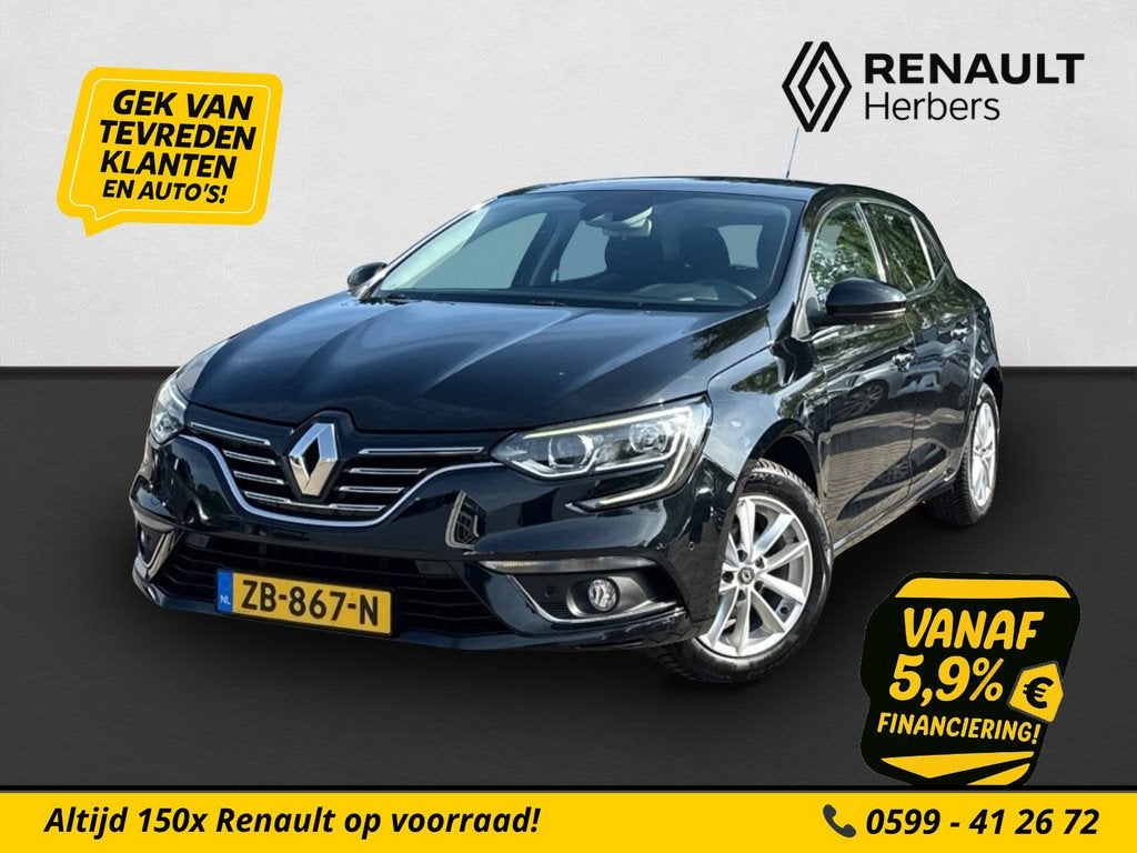 Renault Mégane 1.2 TCe Limited TREKHAAK / CAMERA / PDC V&A, Voorwielaandrijving, LED verlichting, Gebruikt, Zwart