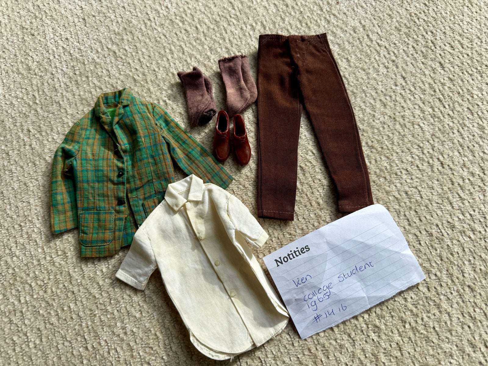 Vintage kleding barbie voor Ken #1416, Ophalen of Verzenden, Zo goed als nieuw, Kleertjes