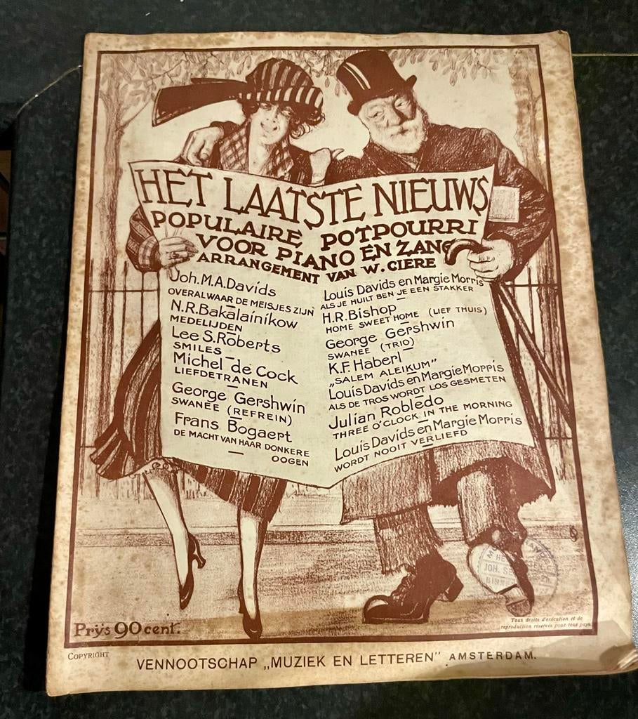 Vintage Bladmuziek "Populaire Potpourri" Piano & Zang, Muziek en Instrumenten, Bladmuziek, Gebruikt, Ophalen of Verzenden, Thema