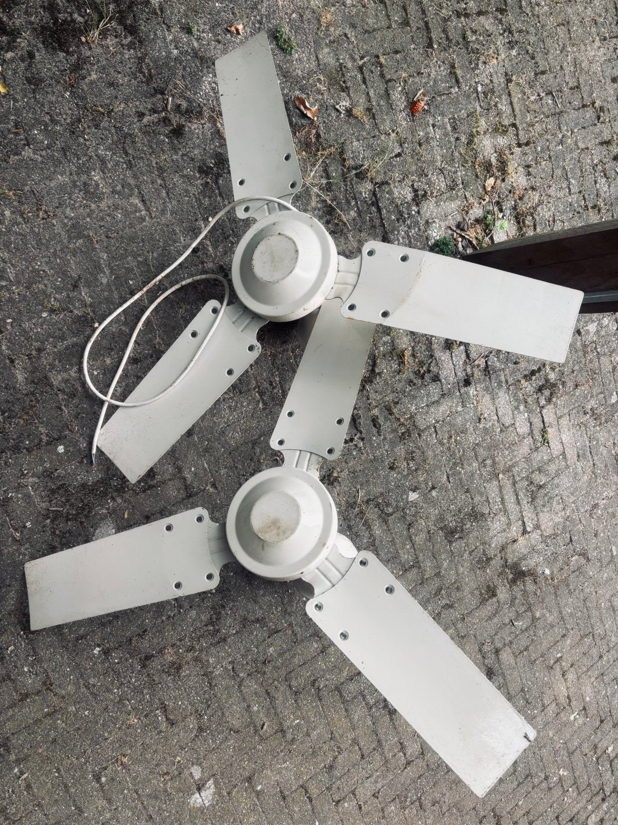 2 retro  plafond ventilatoren, Ophalen, Gebruikt, Plafondventilator