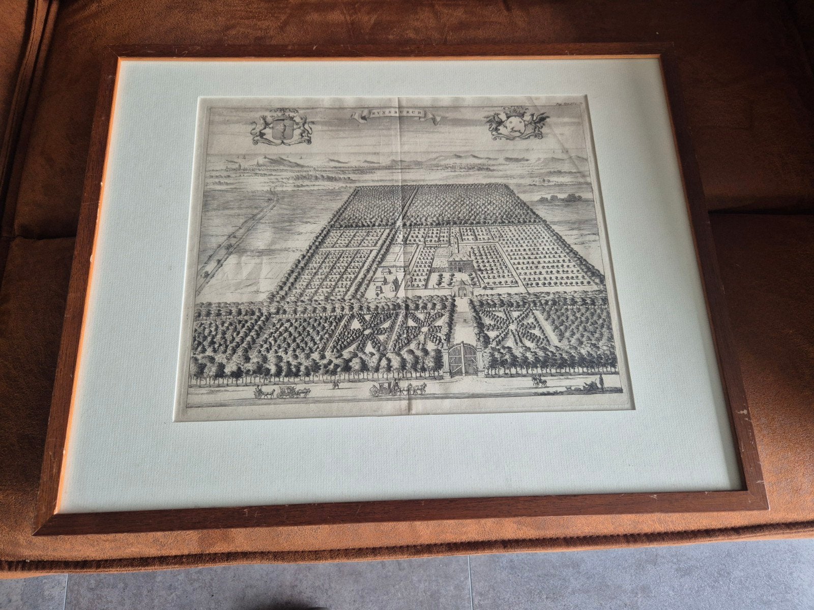antieke ets/gravure rijnsburg, Ophalen of Verzenden