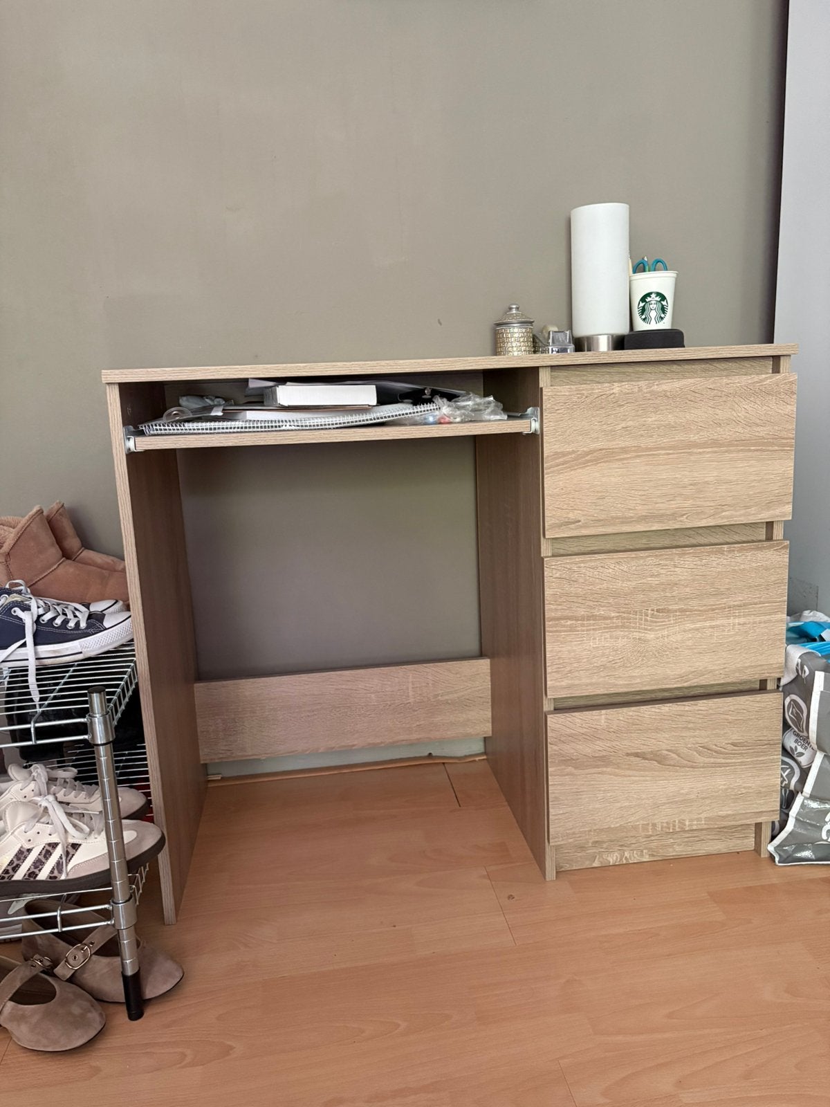 VidaXL Bureau 90x45x76, Ophalen, Zo goed als nieuw, Hout