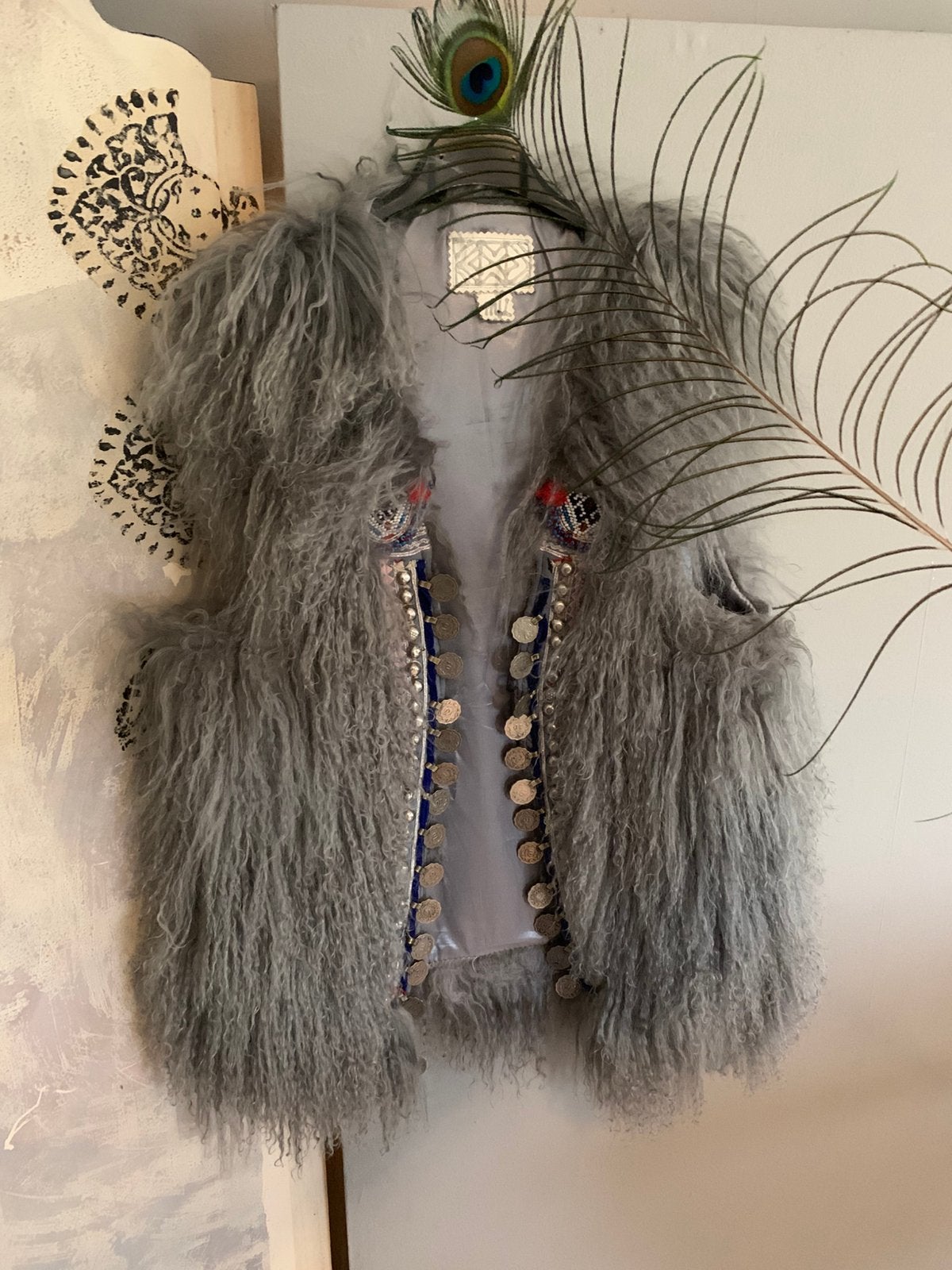 Mongolian fur waistcoat M L gilet, Kleding | Dames, Maat 38/40 (M), -, -, Ophalen of Verzenden