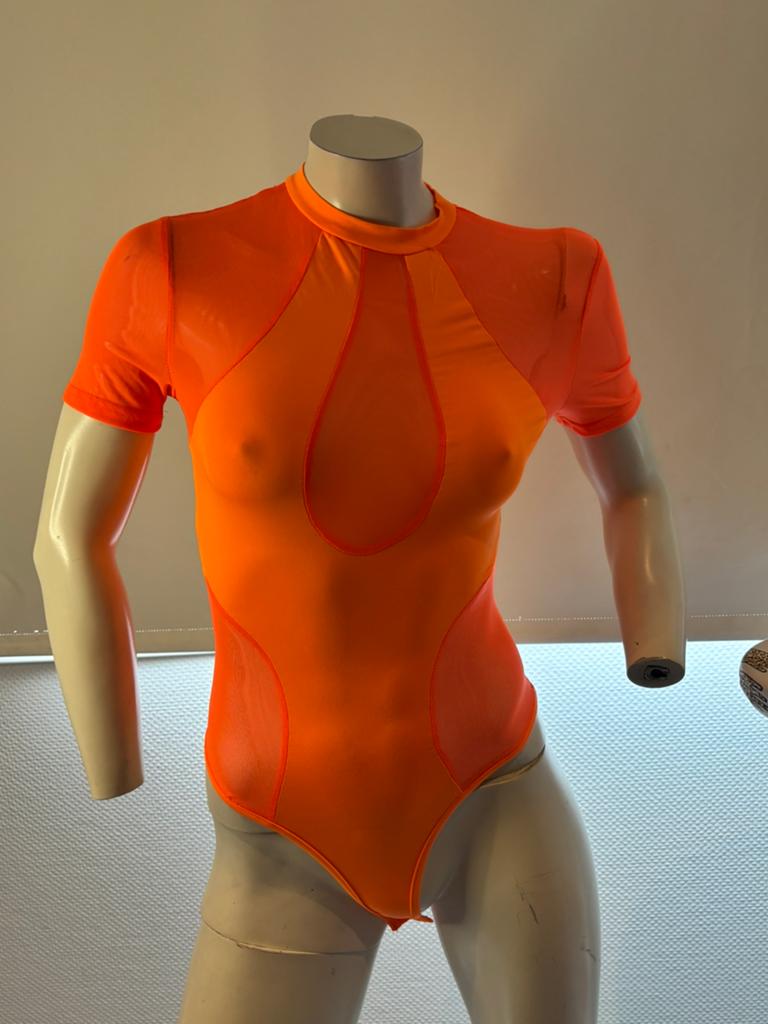 Cherry koko oranje body maat s/m, Kleding | Dames, ., Oranje, Ophalen of Verzenden, Zo goed als nieuw