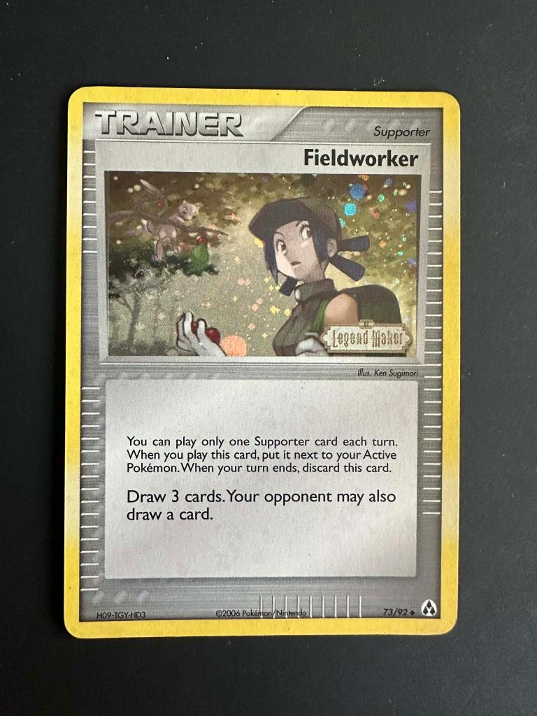 Pokémon Fieldworker Supporter Trainer - legend maker, Ophalen of Verzenden, Gebruikt, Losse kaart, Foil