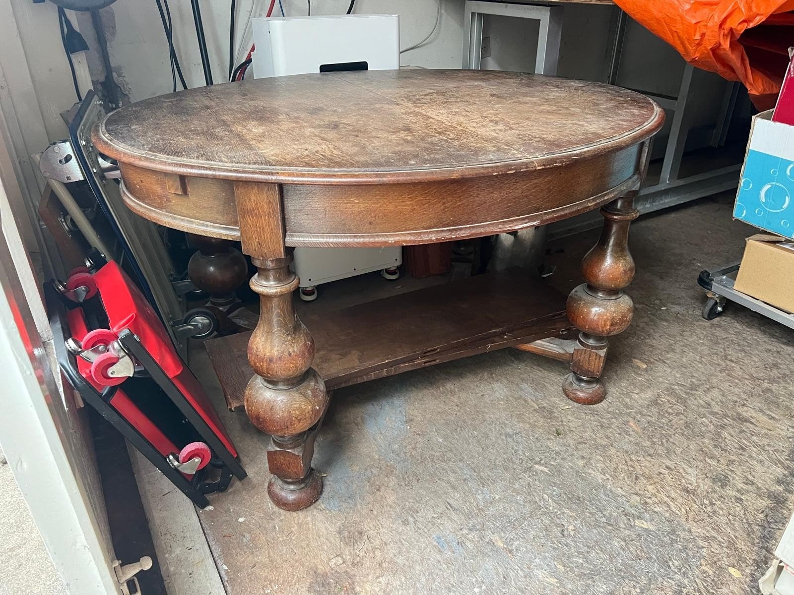 Klassieke houten salontafel, Ophalen