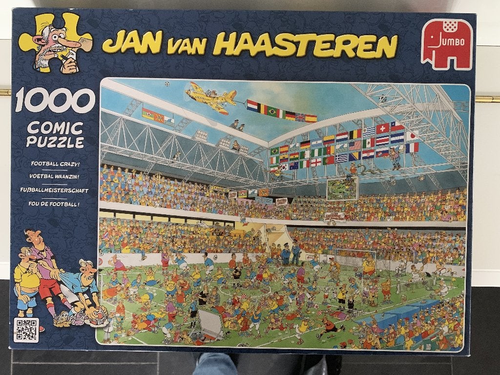 Jan van Haasteren puzzel voetbalgekte, Hobby en Vrije tijd, Denksport en Puzzels, Ophalen of Verzenden, 500 t/m 1500 stukjes, Nieuw