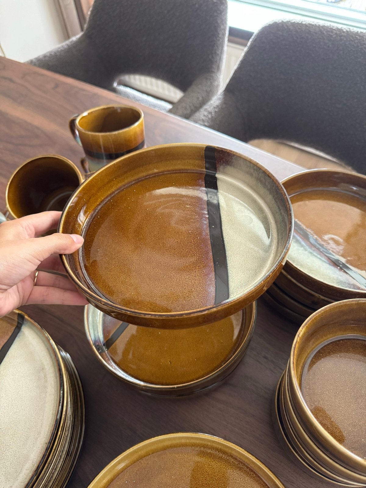 Servies 8 personen: aardewerk, Ophalen, Keramiek, Zo goed als nieuw, Overige stijlen