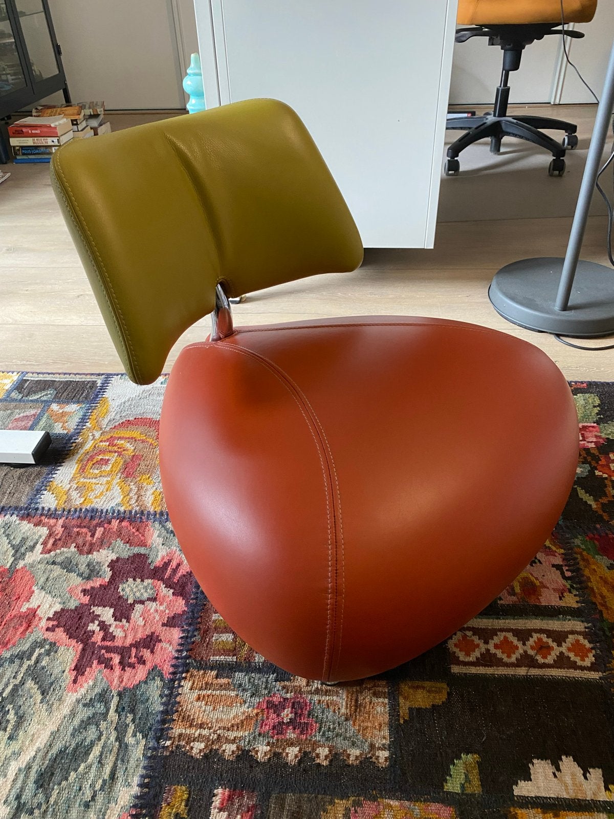 Leolux Fauteuil Pallone Lill' - mini Zo goed als nieuw, Huis en Inrichting, Ophalen, Minder dan 75 cm, Leer, Zo goed als nieuw