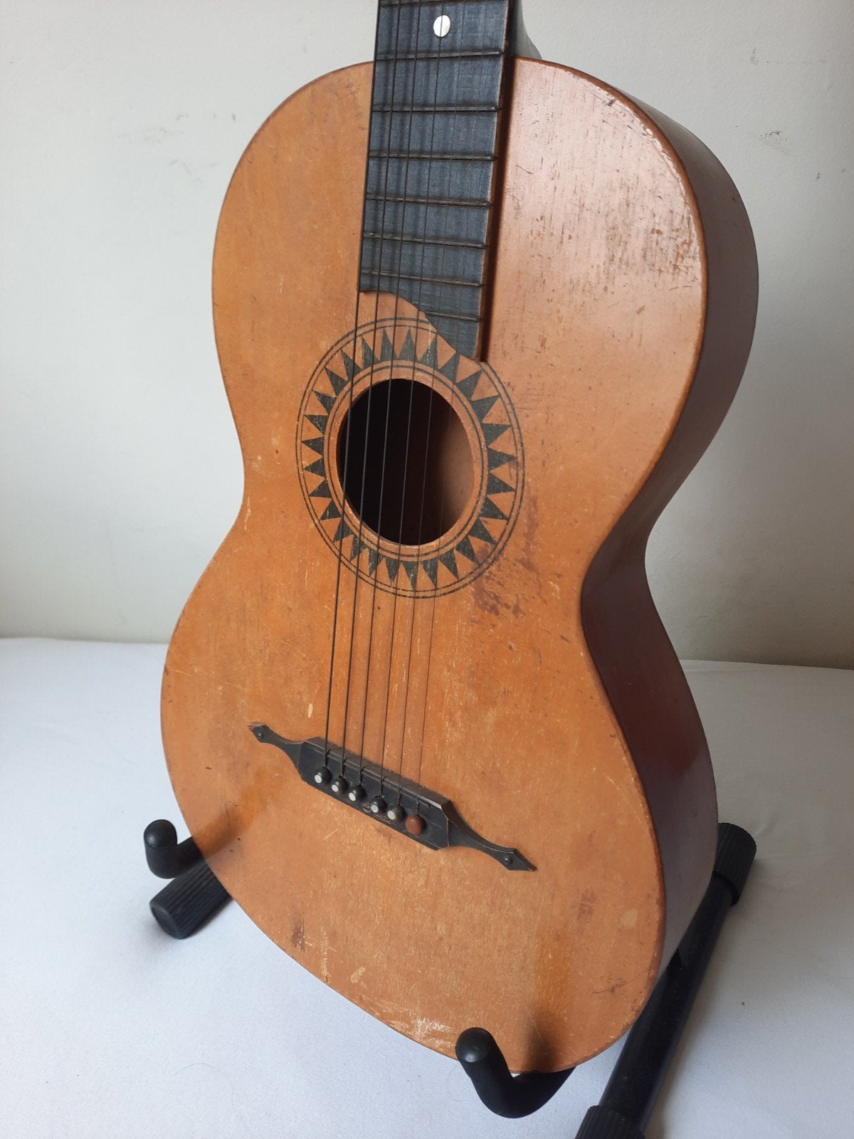 Antieke parlorgitaar ca 1910 met originele koffer, Muziek en Instrumenten, Ophalen of Verzenden, Gebruikt, Klassieke of Spaanse gitaar