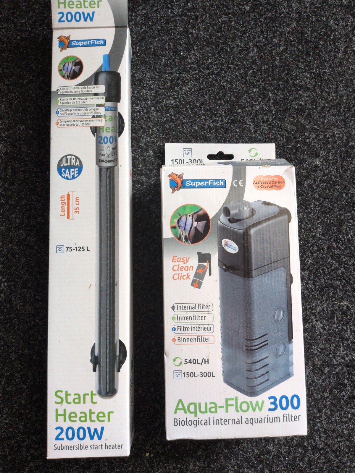 Aquarium flow 300 pomp en verwarming 200w nieuw SuperFish, Ophalen of Verzenden, Verwarming, Superfish, Verlichting of Verwarming