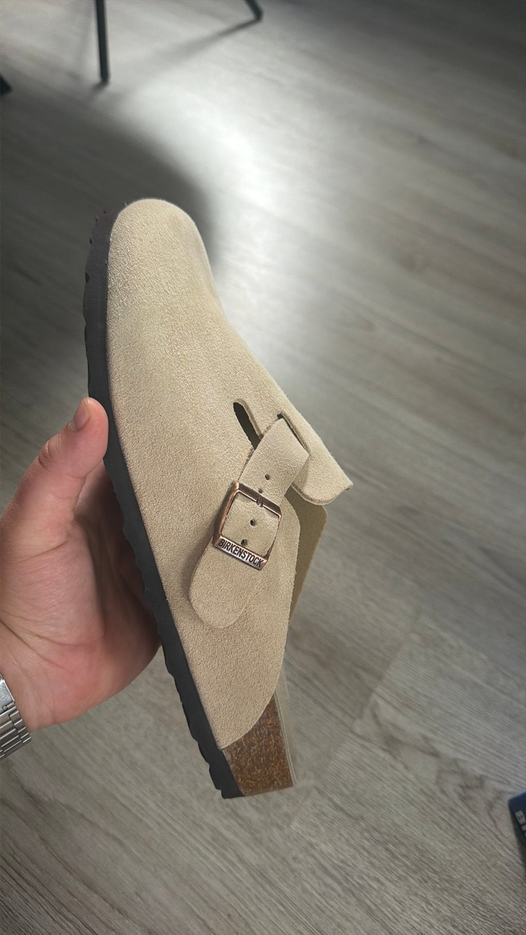 Birkenstock boston sand maat 42, Ophalen of Verzenden, Zo goed als nieuw, Overige kleuren, Sandalen