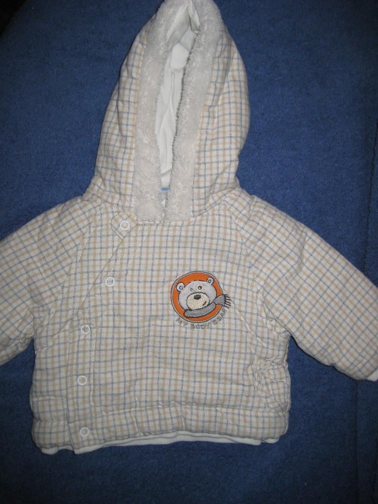 Beige geruit jasje, 50/56, Frendz, met capouchon, Kinderen en Baby's, Ophalen of Verzenden, Zo goed als nieuw, Jongetje, Jasje
