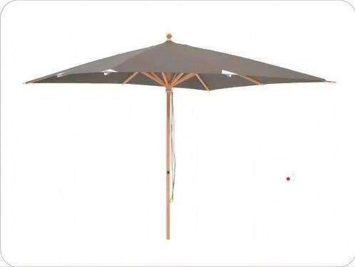 Luxe houten Premium FSC tuinparasol antraciet circa 3m, Ophalen, Nieuw, 2 tot 3 meter, Stokparasol
