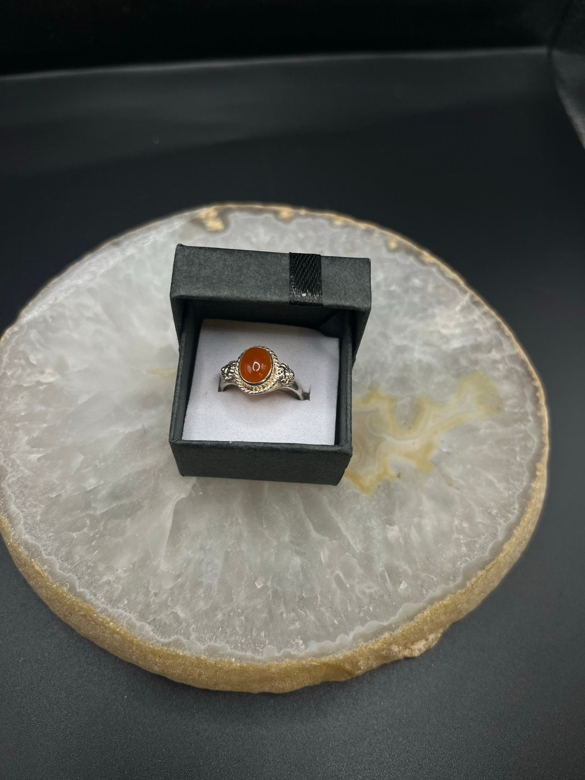 Nieuwe Zilveren Carneool Ring Maat 17/18, Sieraden, Tassen en Uiterlijk, Nieuw, Ophalen of Verzenden, X, Met edelsteen