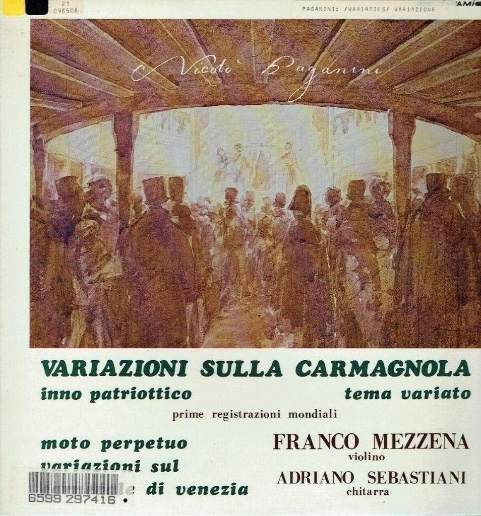 Paganini Franco Mezzena, Adriano Sebastiani – Variazioni, Kamermuziek, Verzenden, Zo goed als nieuw, 12 inch