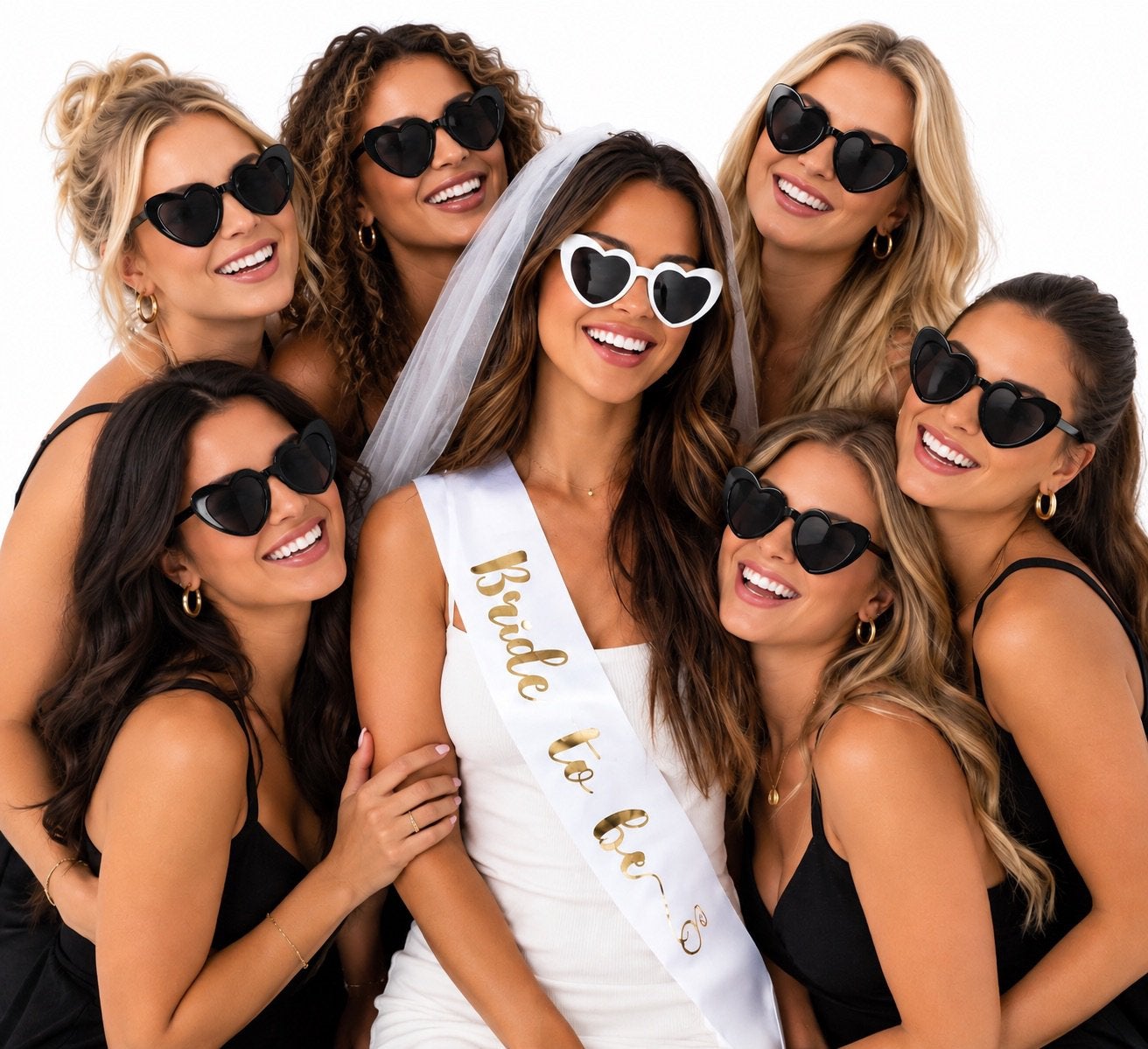 Bride to Be set met cap, zonbebril en tatoeage, Wit, Nieuw, Ophalen of Verzenden, Accessoires