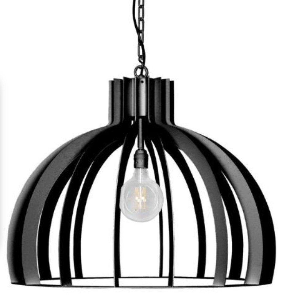 Ztahl Catania hanglamp rond zwart staal, Huis en Inrichting, Lampen | Hanglampen, Ophalen, Zo goed als nieuw, Metaal, Modern, Industrieel