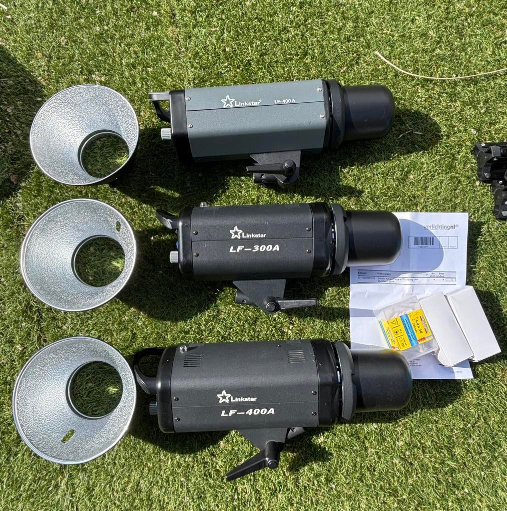 Fotostudio flits lampen Linkstar 400/400/300, Ophalen of Verzenden, Gebruikt, Overige merken