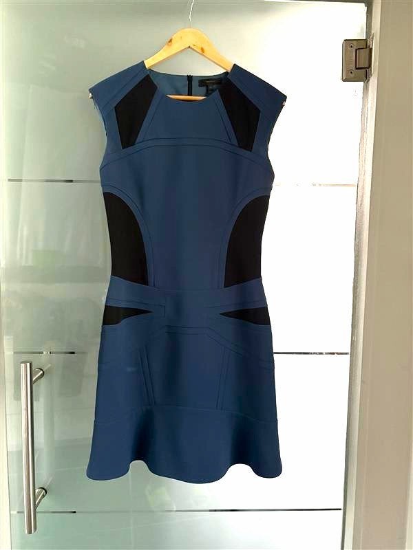 Belstaff Jurk, Blauw, Ophalen of Verzenden, Zo goed als nieuw, Knielengte