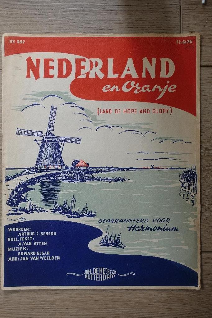 Nederland en oranje (land of hope and glory), Muziek en Instrumenten, Bladmuziek, Gebruikt, Ophalen of Verzenden, Religie en Gospel