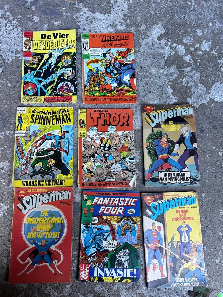 Vintage Marvel & DC Comics - Diverse Superhelden Collectie, Boeken, Strips | Comics, Meerdere comics, Ophalen of Verzenden, Gelezen