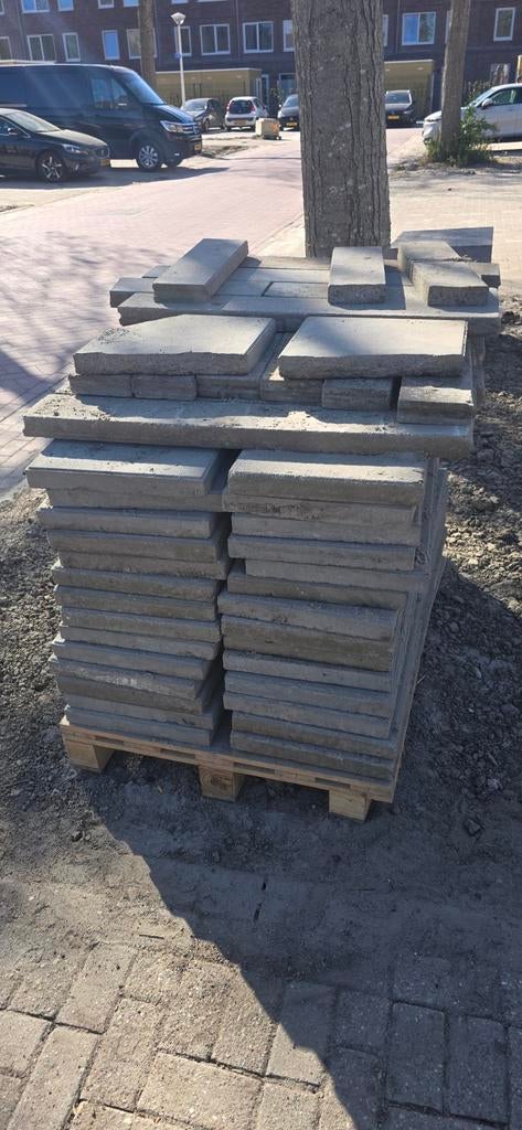 Betontegels 60x40 en opsluitbanden, Tuin en Terras, Tegels en Klinkers, Ophalen