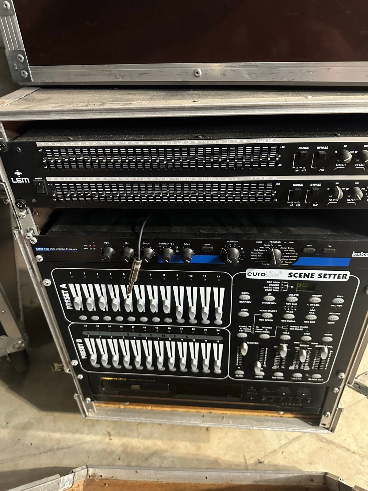 Complete Lichtset met Flightcase: LEM Equalizers, Lexicon MP, Ophalen, Gebruikt, Licht