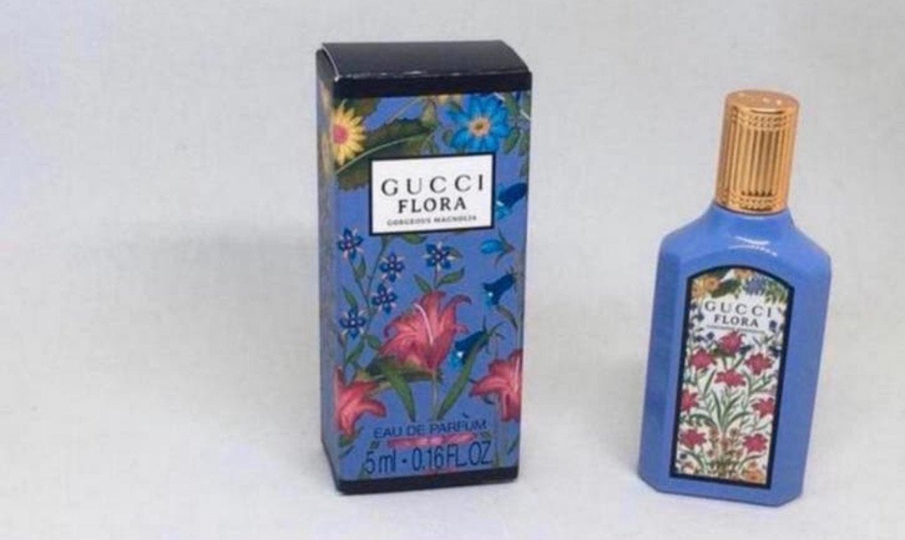 Parfum miniatuur Gorgeous Magnolia Gucci 5 ml edp, Verzamelen, Parfumverzamelingen, Verzenden, Nieuw, Miniatuur, Gevuld
