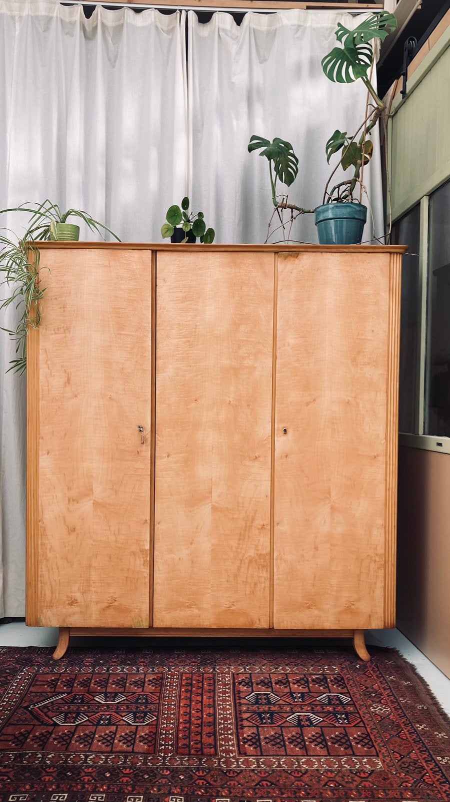Graaf vintage mid-century kledingkast, Huis en Inrichting, Ophalen, Zo goed als nieuw, 50 tot 75 cm, 50 tot 100 cm