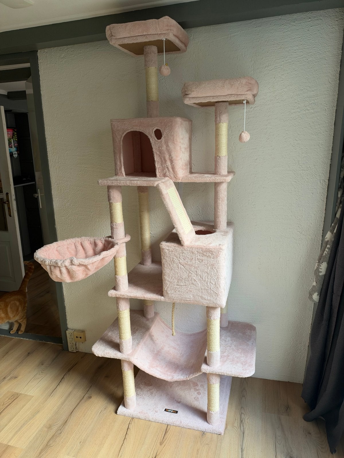 Nieuwe roze Feandrea krabpaal 206cm, Ophalen, Nieuw