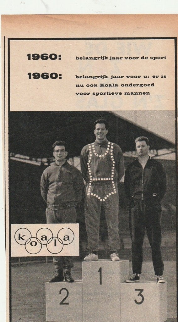 retro reclame 1960 Koala Neede heren ondergoed 1e plaats, Verzenden, Overige typen