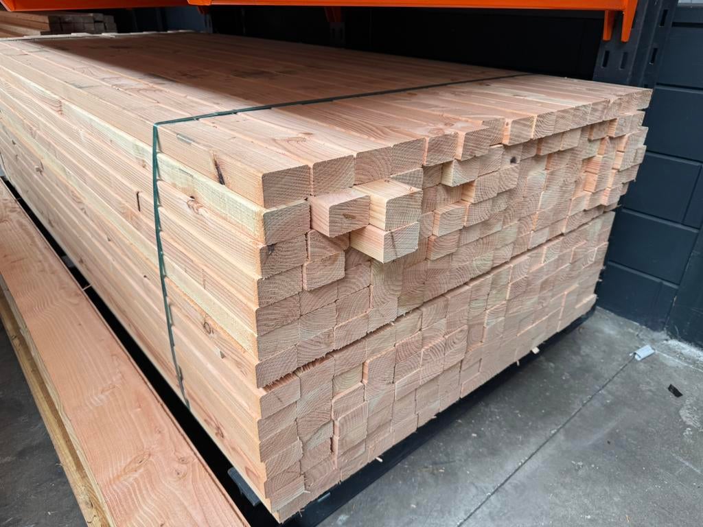 Geschaafd Douglas 45x70 mm, Tuin en Terras, Palen, Balken en Planken, Ophalen, Zo goed als nieuw, 250 cm of meer, Balken