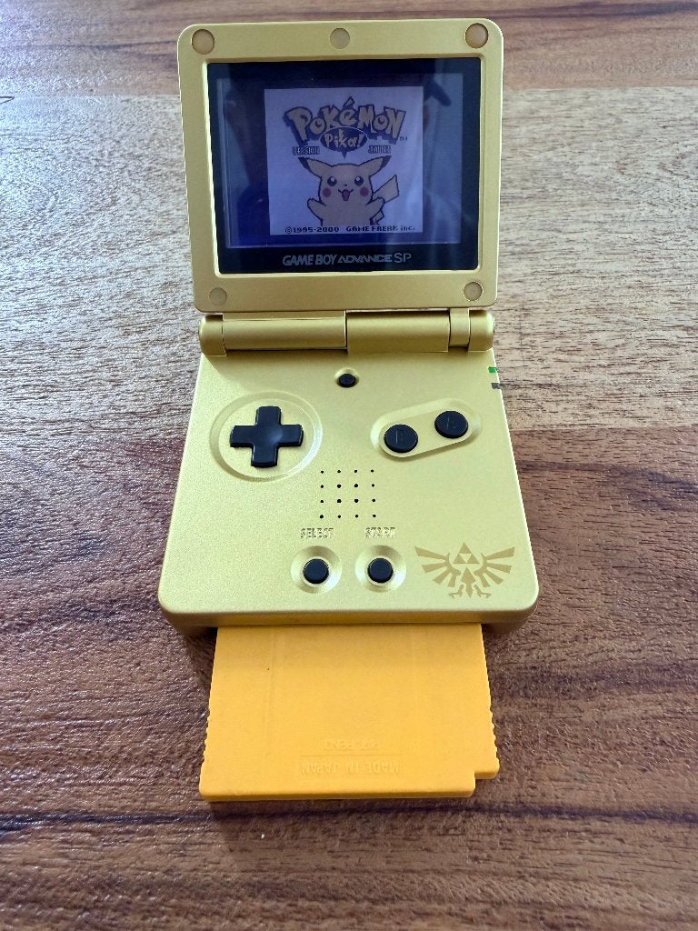Nintendo Game Boy Advance SP AGS-101 Gold + Pokemon Games, Spelcomputers en Games, Spelcomputers | Nintendo Game Boy, Ophalen of Verzenden