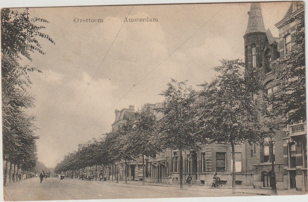 Amsterdam Overtoom torentje hoek Gerard Brandtstraat # 1913, Verzenden, Voor 1920, Gelopen, Noord-Holland