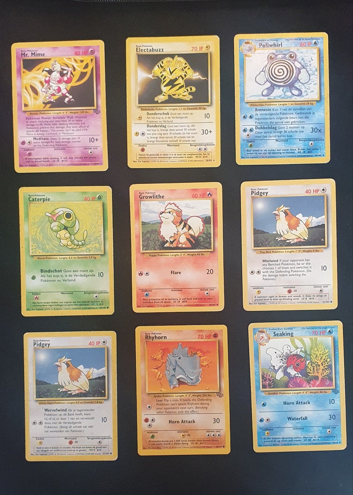 Pokémon kaarten base/ jungle Vintage!, Ophalen, Gebruikt, Meerdere kaarten