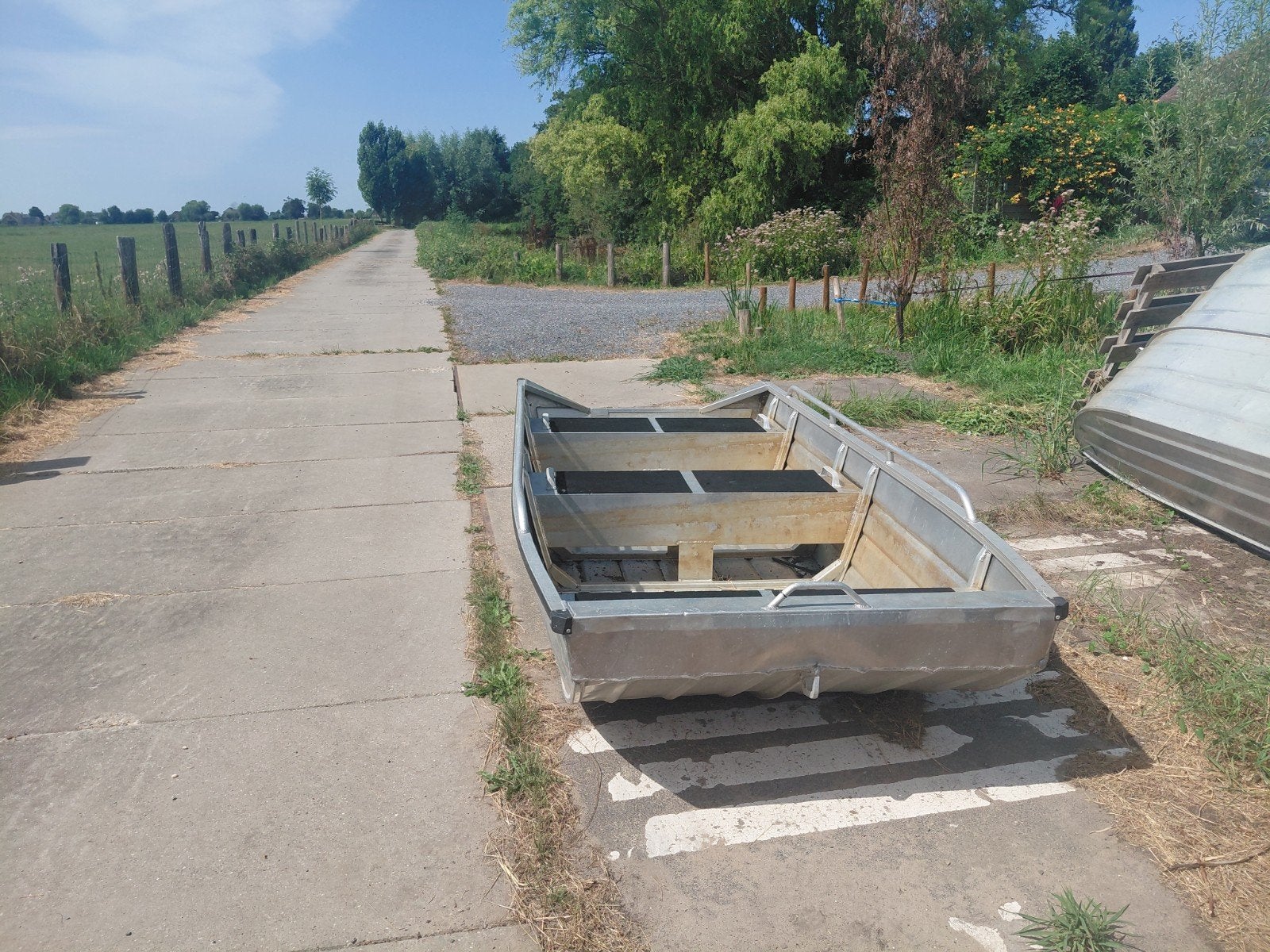 Aluminium Visboot / Roeiboot - Zo goed als nieuw, Watersport en Boten, Opbergvakken, Aluminium, Ophalen of Verzenden, Zo goed als nieuw