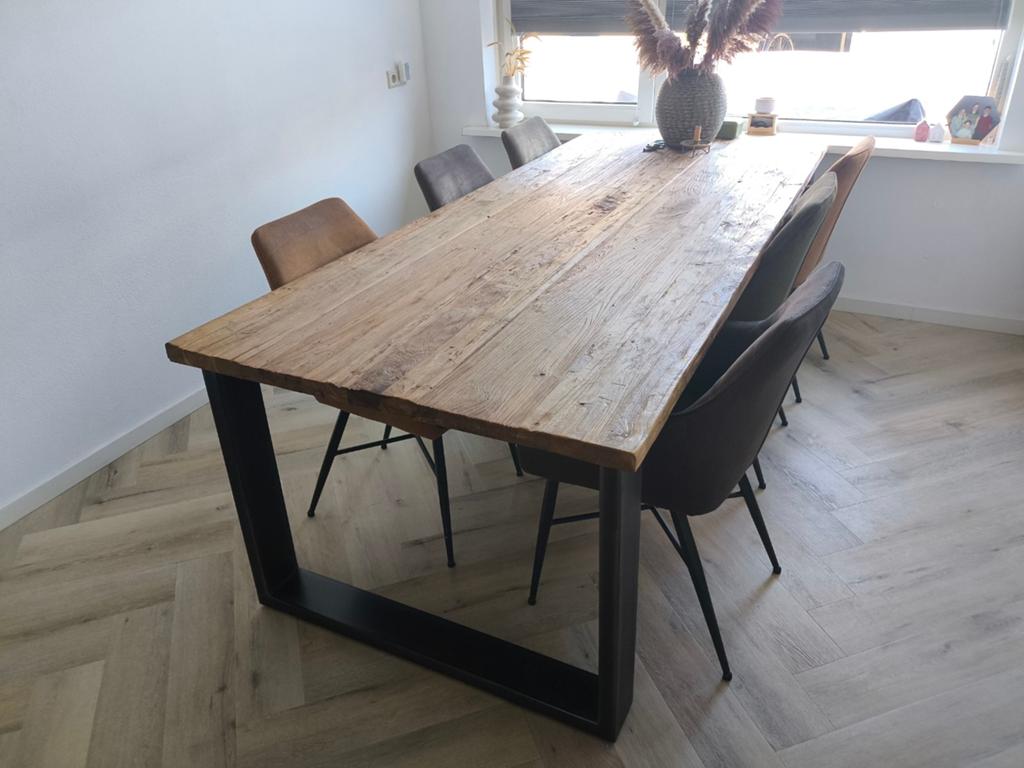 Eetkamertafel Teak 250x105cm, Huis en Inrichting, Tafels | Eettafels, Ophalen, Rechthoekig, 200 cm of meer, 50 tot 100 cm