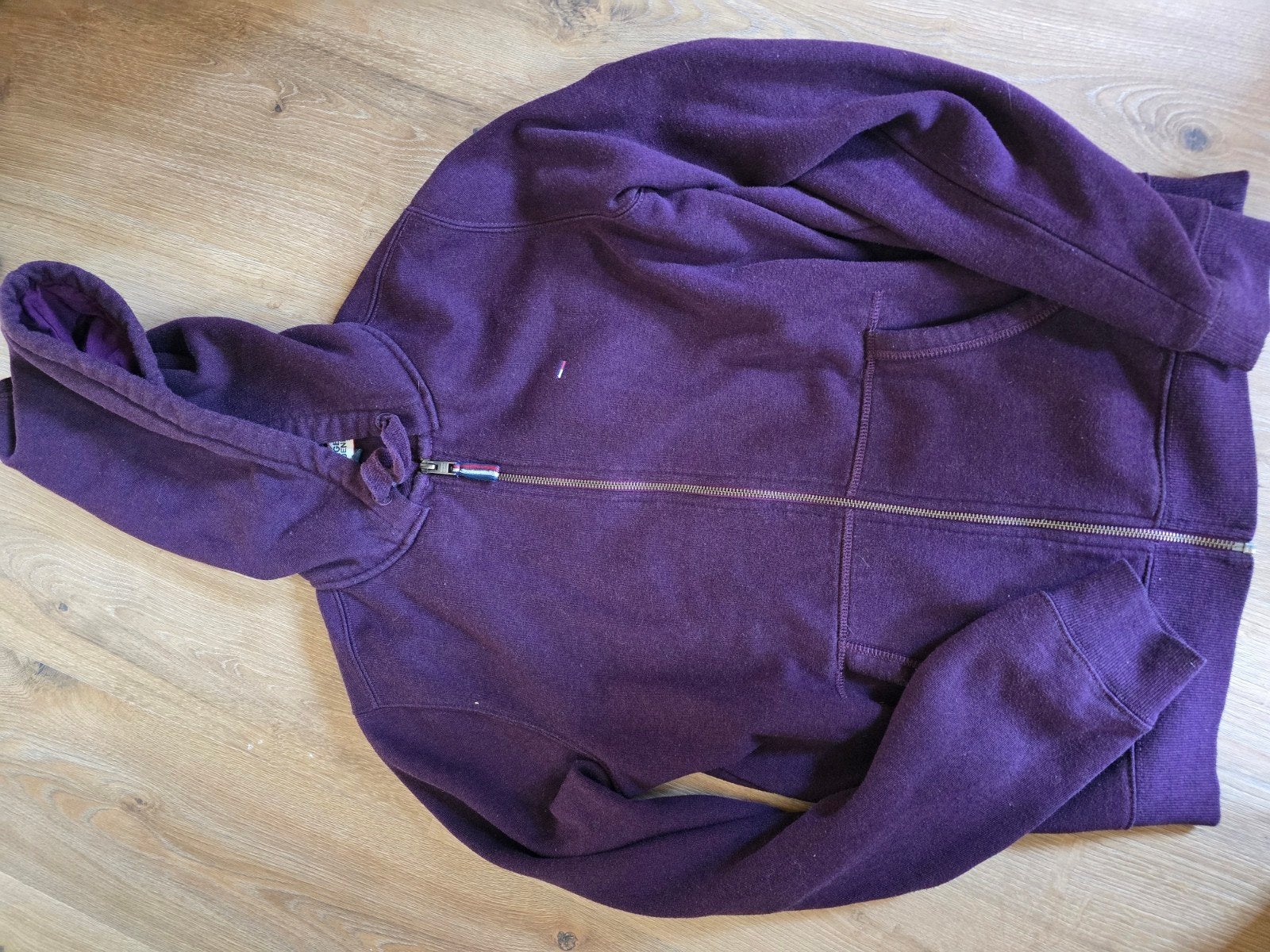 Tommy Hilfiger hoodie met rits - Maat S, Kleding | Dames, Paars, Ophalen of Verzenden, Maat 36 (S), Gedragen