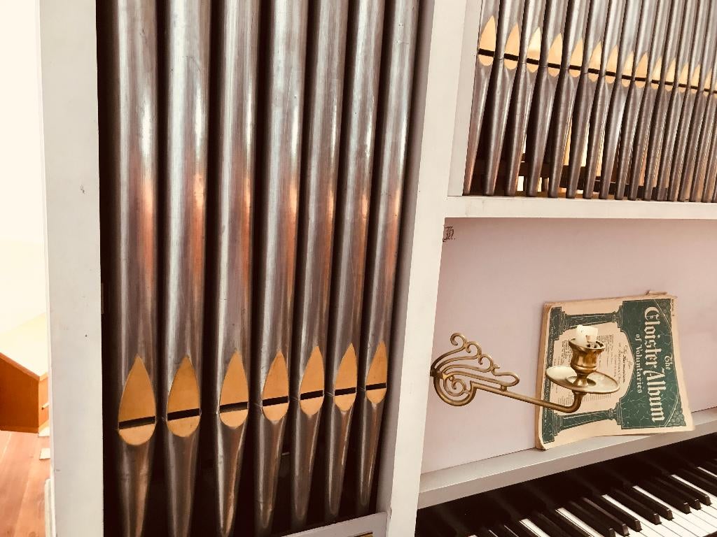 Mooi huiskamer pijporgel met 3 registers, Muziek en Instrumenten, Ophalen, Gebruikt, 1 klavier, Pijporgel